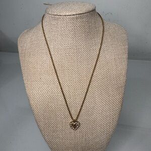 Christian Dior Gold and Silver Heart Necklace